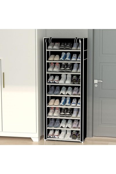 Generic 9 Ties Shoe Rack with Strong Weight Capacity, Waterproof Nonwoven Fab...