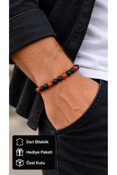HER ŞEY NOTA www.herseynota.com Nerrisa Vayron Black and Orange Beaded Men's ...