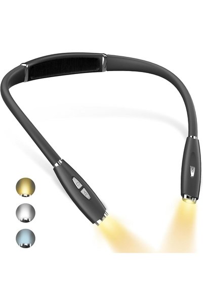 Generic Rechargeable Neck Reading Light, LED Reading Lamp with 3 Brightness L...