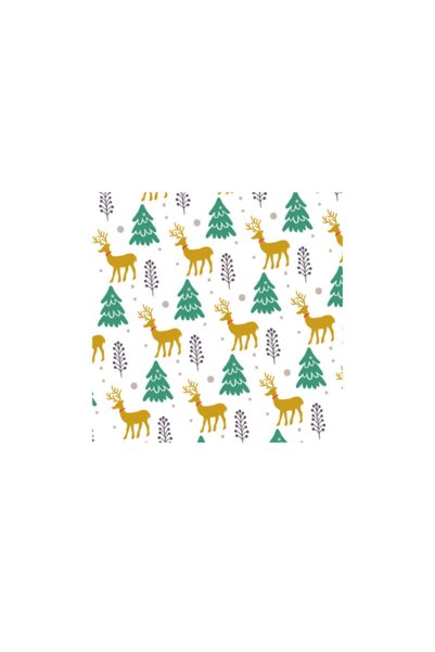 DECORA Box with insert for muffins and sweets - Gilded Reindeer - 17.5x17.5x8...