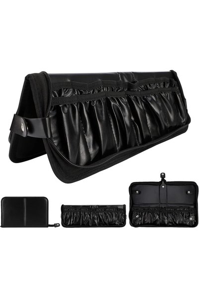 NALACAL Makeup Brush Bag Organizer, Professional PU Leather Makeup Brush Hold...