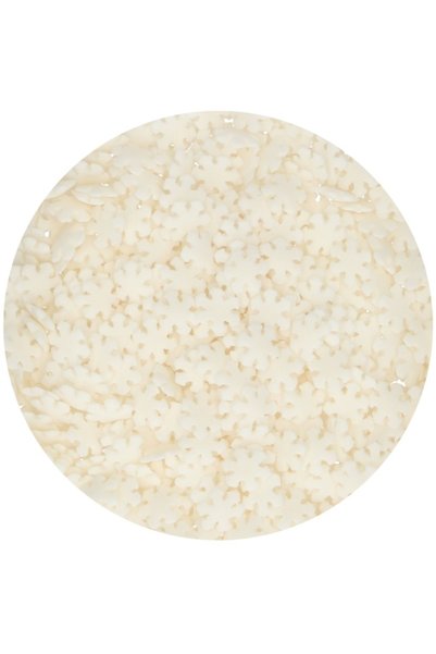 Fun Cakes Decorațiuni din zahăr - Fulgi de zăpadă albi - 50 g