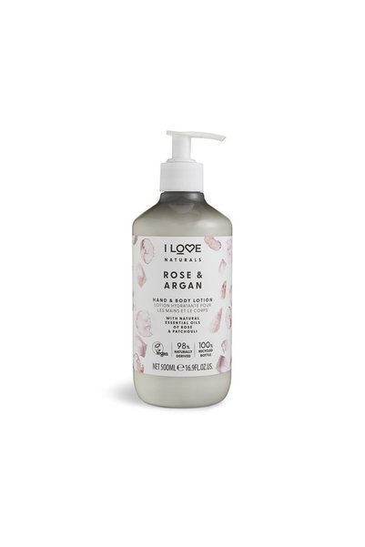 I Love Loțiune pentru mâini și corp Naturals Collection Rose & Argan, vegană,...