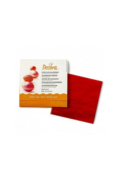 DECORA Set of 150 pieces of wrapping paper-RED-10 x 10 cm