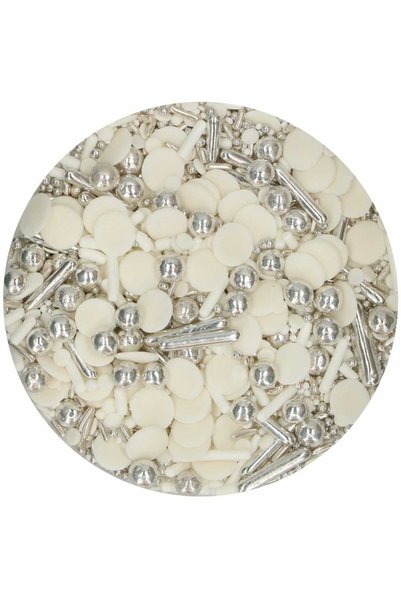 Fun Cakes Διακοσμητικά από ζάχαρη Sprinkle Medley Silver Chic / Ασημί - 65g