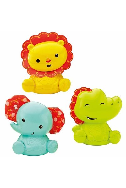 FISHER PRICE Roly-Polly Friends Rattle Toy Set, 3 Characters