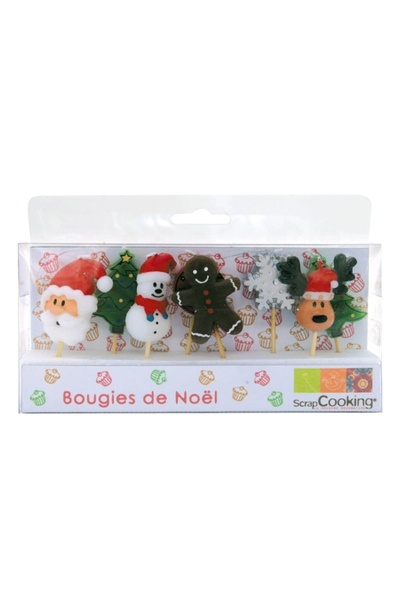 Scrap Cooking Set 8 buc lumanari - Christmas - 8 x 3 x 1 cm