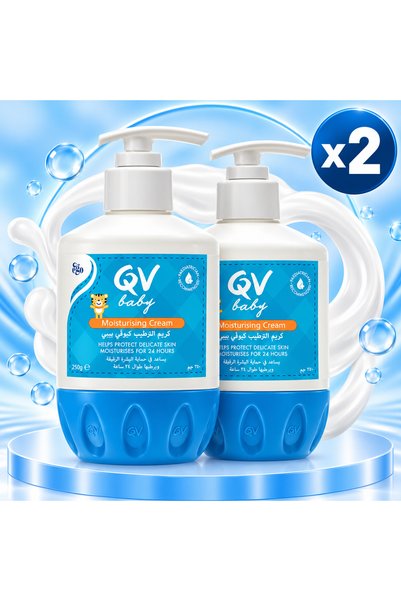 Qv Baby Moisturising Cream Pump Twin Pack, 2 x 250 g