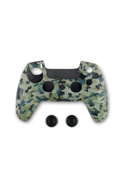 Spartan Gear Controller Skin Cover & Thumb Grips for PS5 - Green Camo