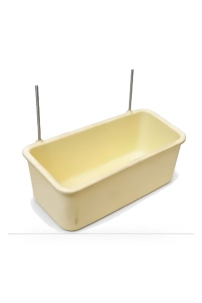 Generic Brand Bird Feeder Cup Rectangular - Cream, 9 cm
