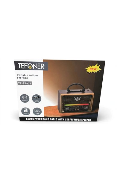 world accessories Te-Sp024 Portable Antique Radio Tefoner - Am/Fm/Sw 3 Bands ...