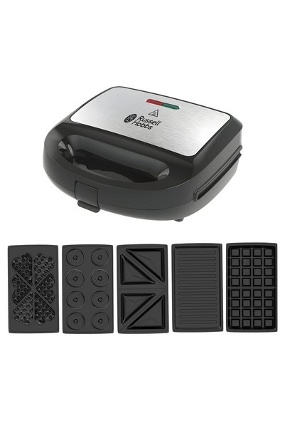 RUSSELL HOBBS 3-in-1 Sandwich Maker | Interchangeable Sandwich, Waffle & Gril...