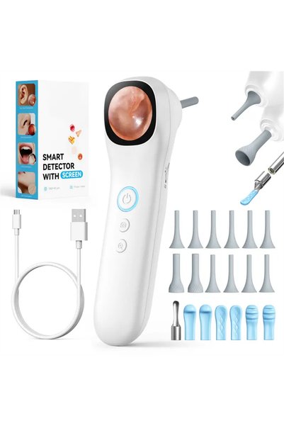 Choice WHITE 5-in-1 Smart Detector with Screen 1080P HD Ear Camera Includes E...