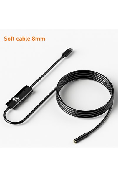 Choice No plug 2m 8MM Soft Industrail Endoscope Type-C Video Camera 8mm/5.5mm...