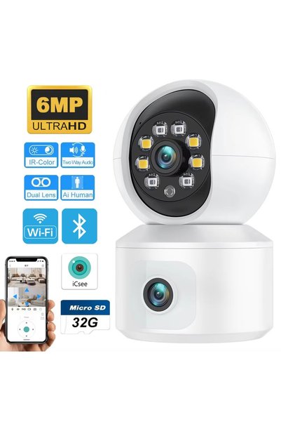 Choice كاميرا IP تعمل بتقنية WiFi من الاتحاد الأوروبي، بدقة 6 ميجابكسل، مزودة...