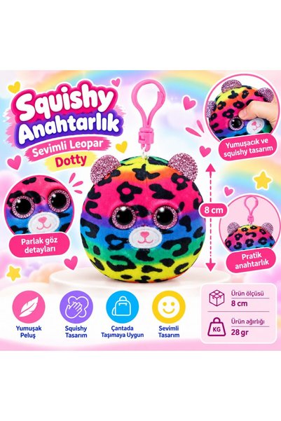 Bezos Plush Leopard Keychain Dotty BZELDR05