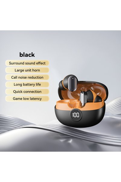 Choice Black-Orange 2026 New Bluetooth Headset Wireless Sport HiFi 9D Stereo ...
