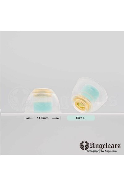 Choice Lightblue-L-1pair Angelears' Selected Eartips - AE300 Brass Nozzle Liq...