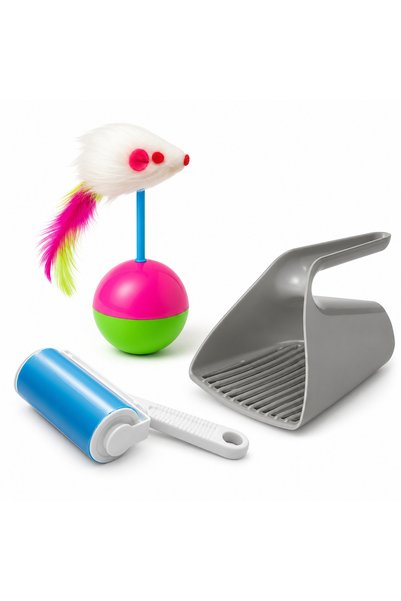 Busstier Swing Star – Hacı Yatmaz Mouse and Cat Toy and Fur Remover, Litter S...