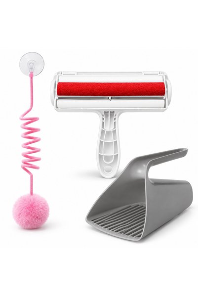 Busstier Spiral Tale – Spring-Powered Hanging Cat Toy, Lint Remover, and Litt...