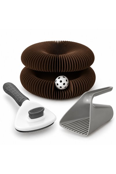 Busstier Accordion Note – Accordion-Shaped Cat Toy with Channels, Comb, and S...