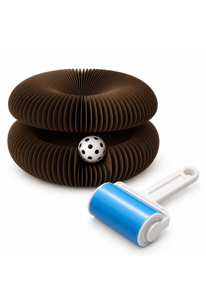 Busstier Accordion Garden – Accordion-Style Multi-Channel Cat Toy and Fur Rem...