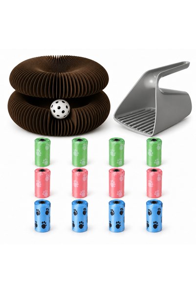 Busstier Accordion Wave – Accordion-Style Multi-Channel Cat Toy, Sand Shovel,...