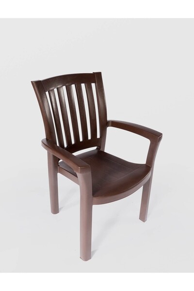 sterk CLASSIC GARDEN CHAIR IN BROWN PLASTIC, 90 X 58 X 59