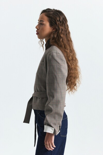 Antioch Padded, Plaid, Belted Jacket