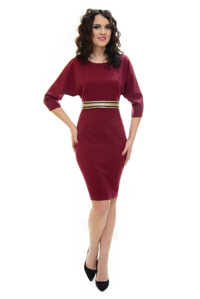 Elis Fashion Rochie Perla Donna Made Burgundy