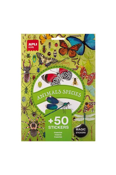 Aplı Set educațional cu 50 de autocolante detașabile cu insecte pentru copii,...