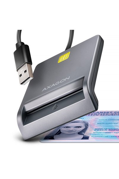 Axagon Cititor de carduri inteligente CRE-SM3T cu cablu USB de 1,3 m