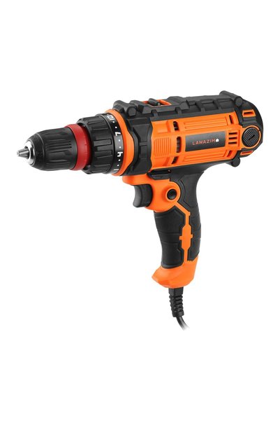 Lawazim Electric Drill 300W Soft Grip with 10mm Removable Chuck - Lightweight...