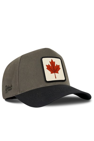 BlackBörk Black and Khaki Baseball Cap with the Canada Logo