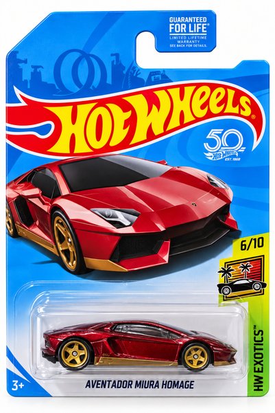 HOT WHEELS Lamborghini Aventador Miura Homage modelinin özel STH / Super Trea...