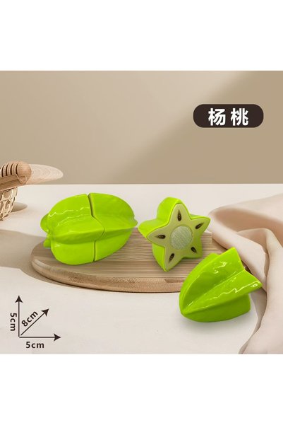 hanzhi Kids Plastic Food Cut Toy Pizza Fruit - Carambola [abs material]