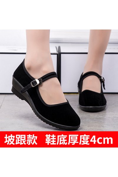 hanzhi Tongyunda Women Cloth Shoes Flat Heel Suede Non Slip