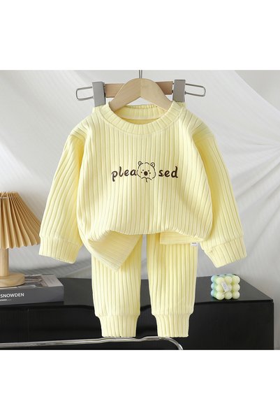 hanzhi Childrens Double Sided Fleece Underwear Suit Unisex...