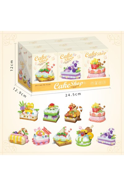 hanzhi Building Blocks Cake Party Set 1490 Pieces DIY - Cake dessert party gi...
