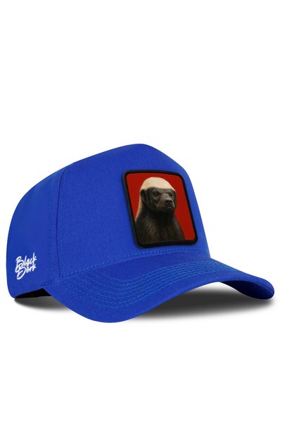 BlackBörk Blue Baseball Cap with the Honey Badger Logo