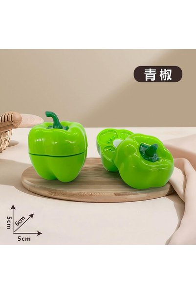 hanzhi Kids Plastic Food Cut Toy Pizza Fruit - Green pepper [abs material]