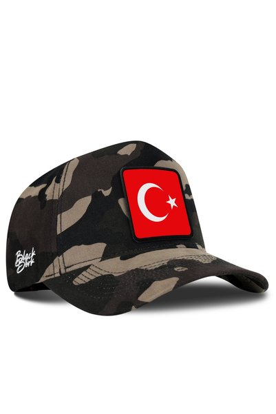 BlackBörk قبعة بيسبول مموهة تحمل شعار العلم التركي