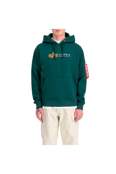Alpha Industries ALPHA LABEL HOODY 118331-720 Πετρόλ