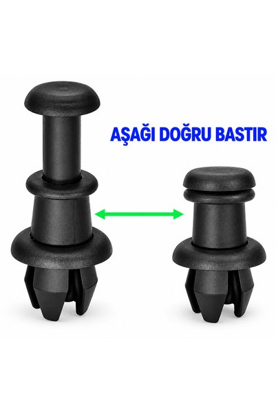 Volkswagen 2 Adet - VW Volkswagen, Audi, Seat, Skoda Uyumlu Bagaj Pandizot Askı Pim Klipsi Aparatı - 1M6 867 574 A Orijinal