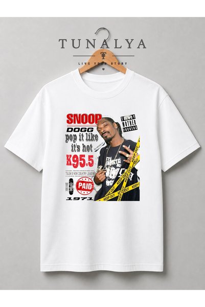 GRAFTTEE CLOTHING Oversized Unisex T-Shirt with Snoop Dogg Print