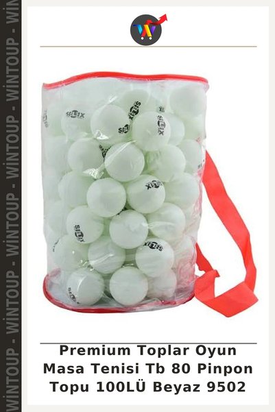 Wintoup Premium Table Tennis Balls TB 80 Ping Pong Balls, 100-Pack, White 9502