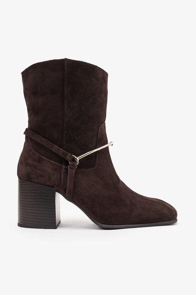 Louis Cardy Bloom Brown Suede Women's Heeled Boots