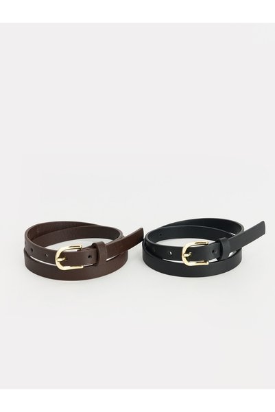 LC Waikiki LCW ACCESSORIES Brown Plain Girls' Belt—Exclusive to NEVAVM