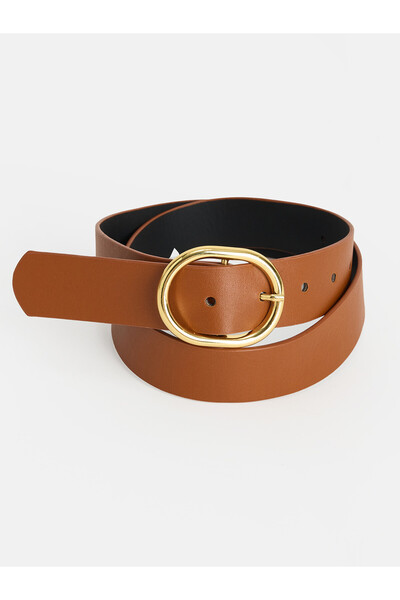 LC Waikiki Lcw Accessories Brown Flat Women's Belt with Nevavm Difference