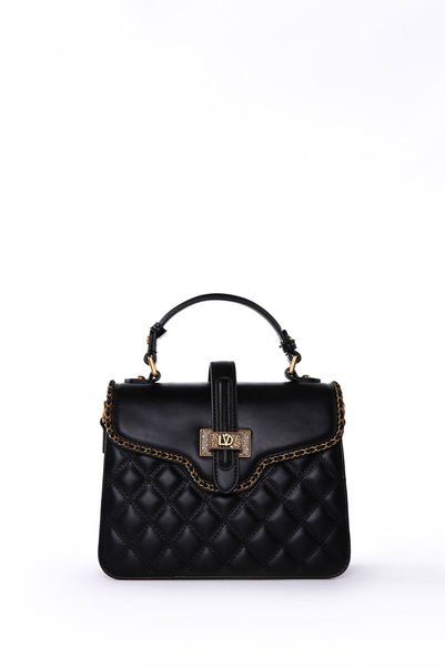 Levidor Quilted handbag and shoulder bag, black.